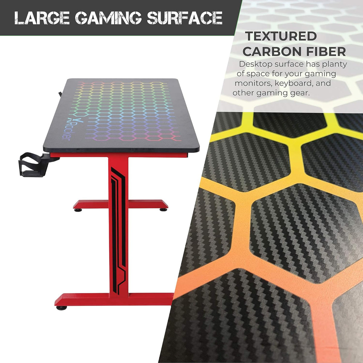 Black/Red Gaming Desk S331
