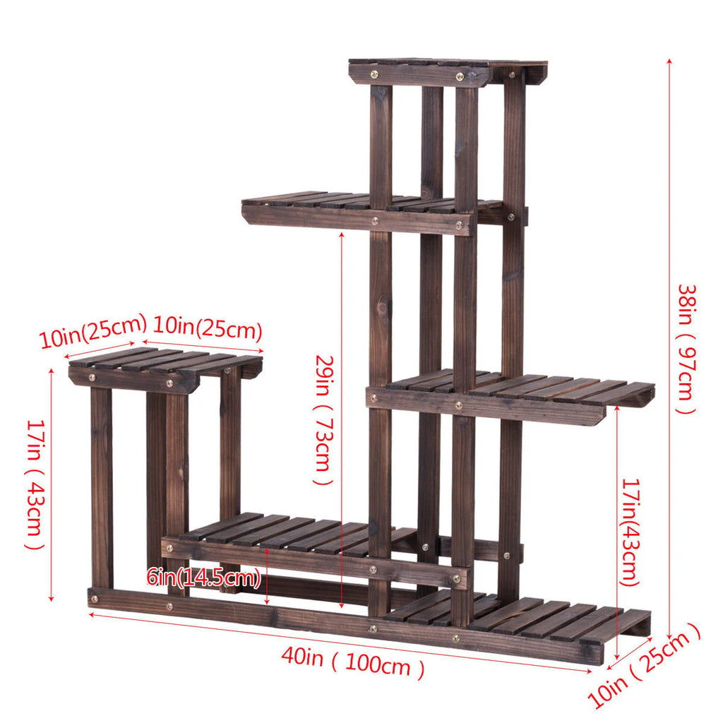 Wooden Plant Stand 6 Shelf T1146