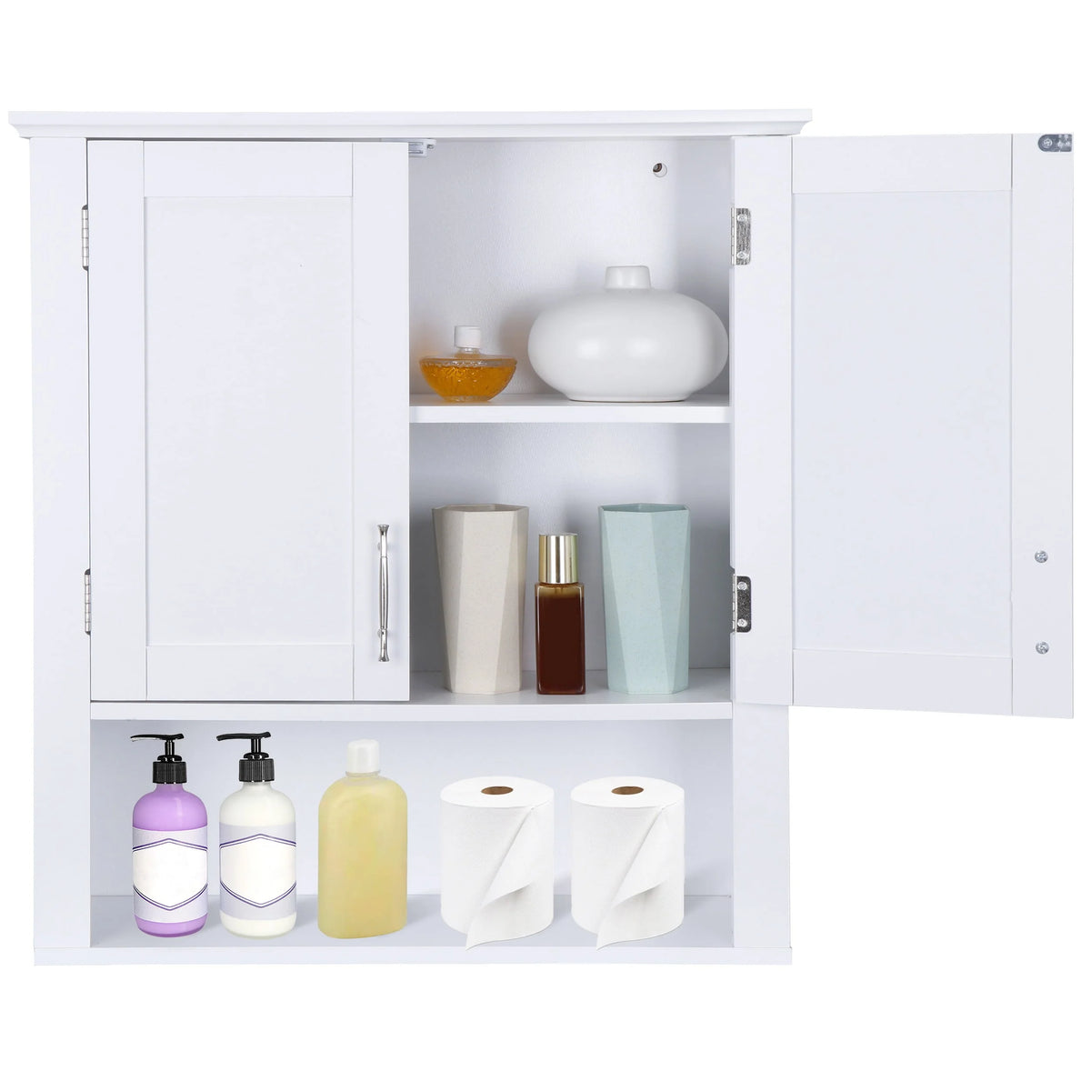 White 2 Door Wood Medicine Cabinet K780