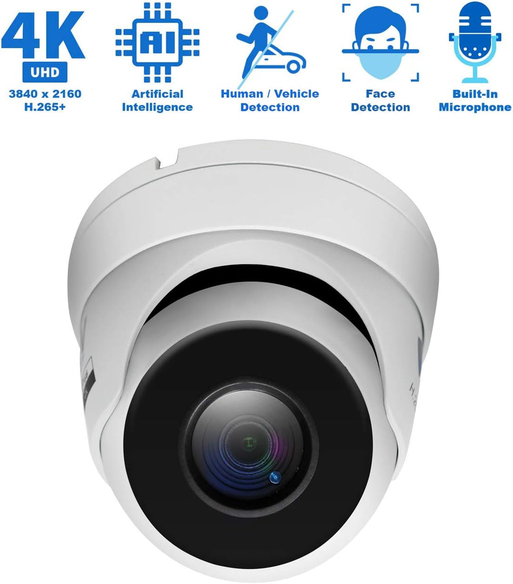 8 Channel 4K PoE NVR Security Camera System with 8 x 4K IP Dome Camera K991