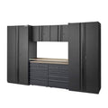 7-Piece Heavy Duty Welded Steel Garage Storage System in Black D949337