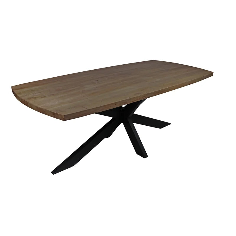 Solid Wood Dining Table with Cast Iron Legs C1747