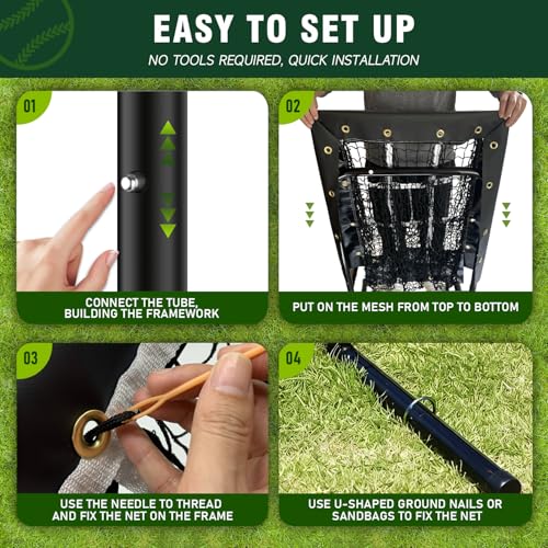 9 Hole Pitching Net with Strike Zone B816591
