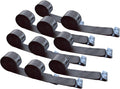 10 Red Heavy Duty Tie Down Straps with Flat Hooks W42464
