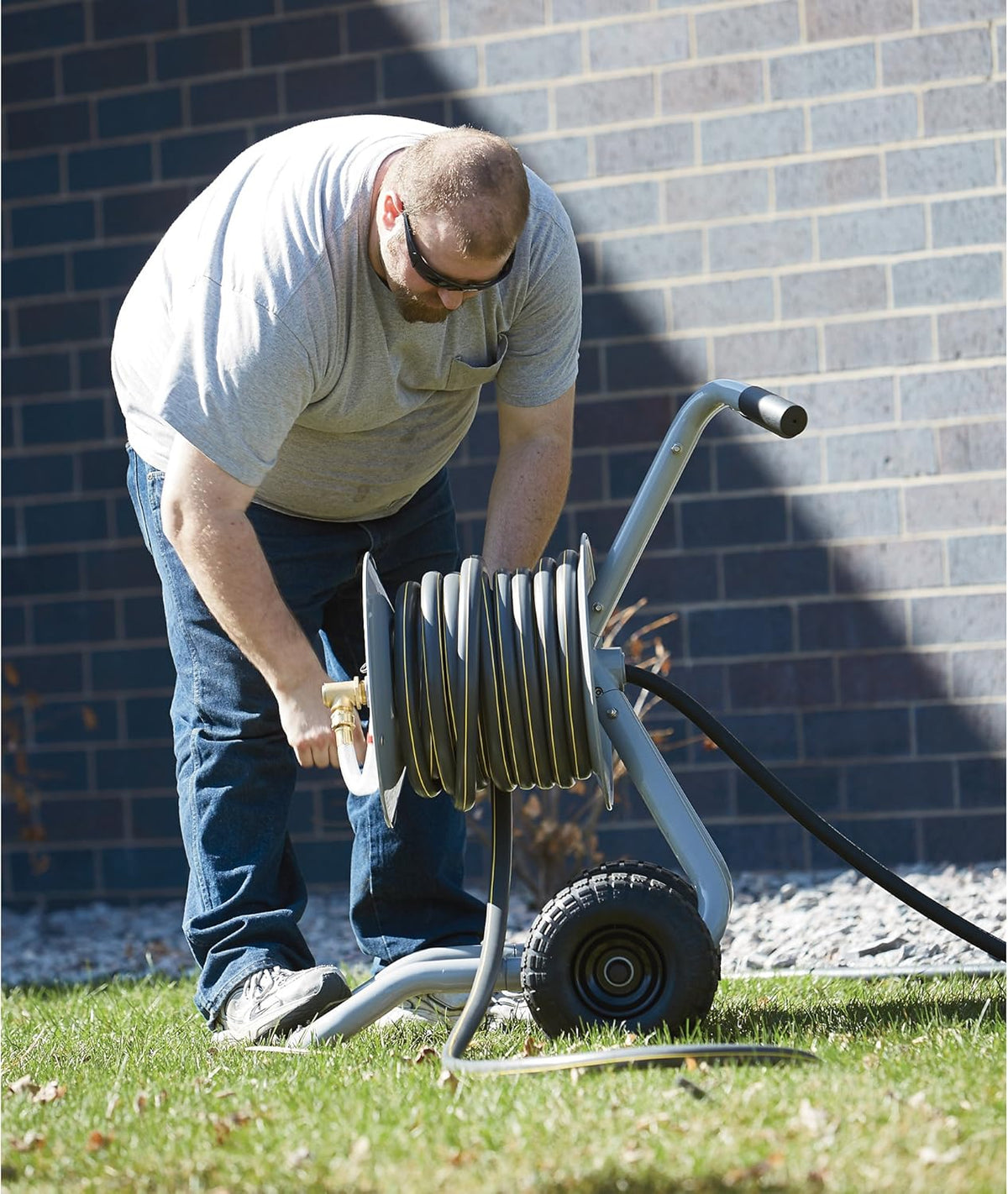 Garden Hose Reel Cart D745635