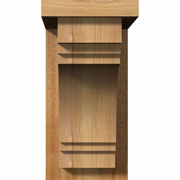 Pescadero Rough Sawn Corbel with Backplate, Western Red Cedar, 12 inchd x 12 inchh O847