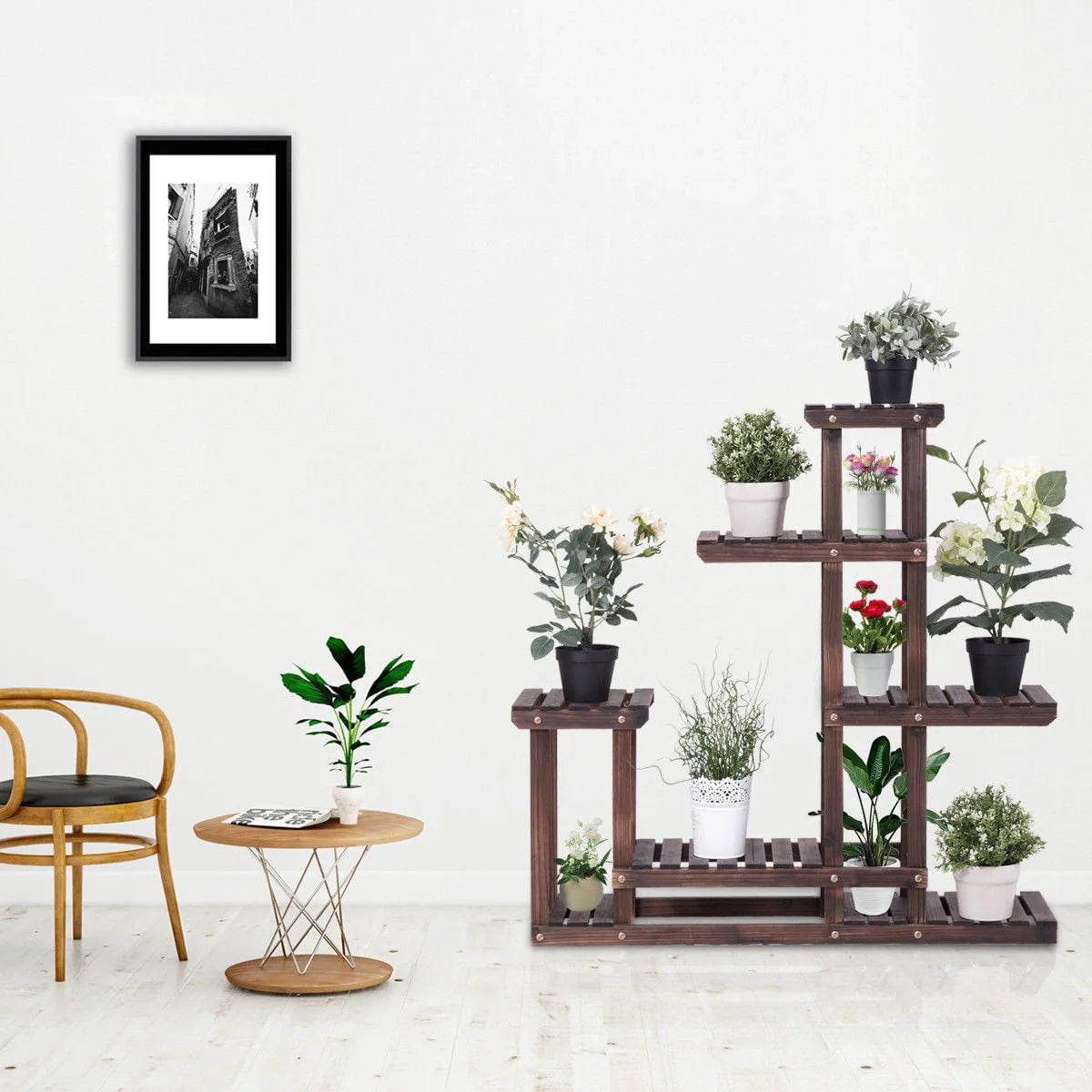 Wooden Plant Stand 6 Shelf T1146