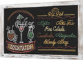 Shabby Whitewashed Wood Framed Chalkboard Sign B713