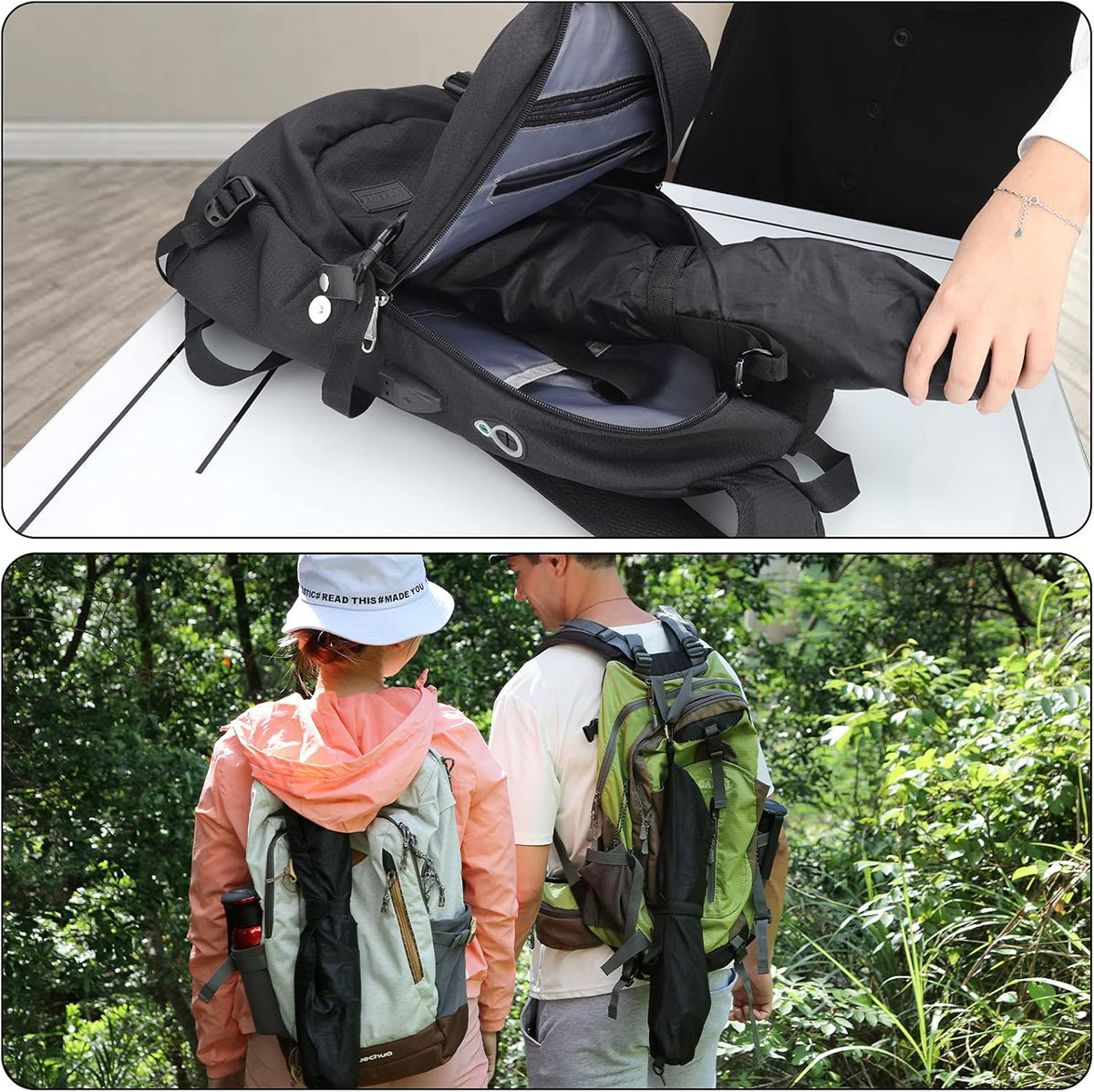 Foldable Telescopic Camping Stool, Pack of 2 H562