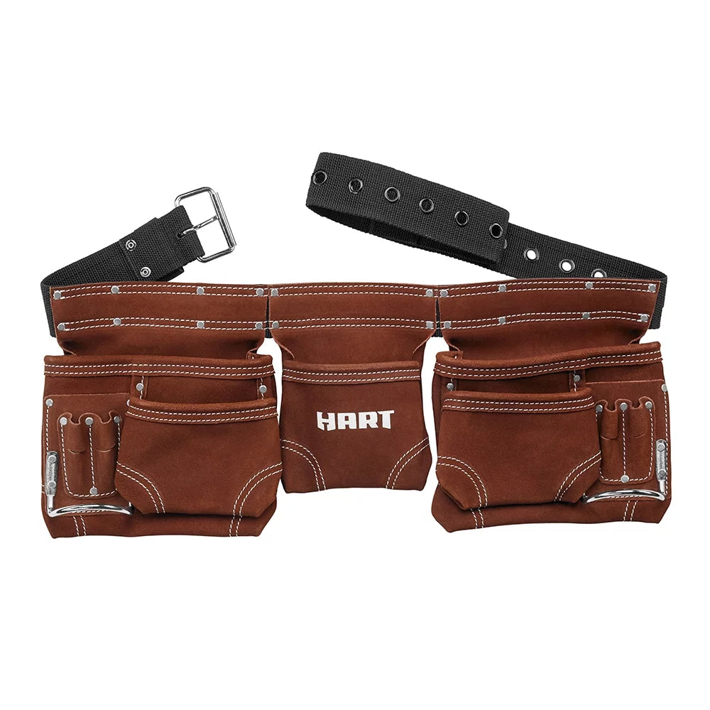 Brown Leather 11-Pocket Tool Belt G4120