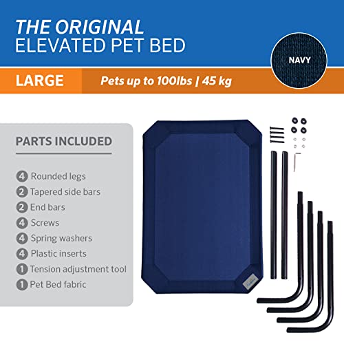 Elevated Dog Bed with Cooling Fabric, Grey, Small M6344