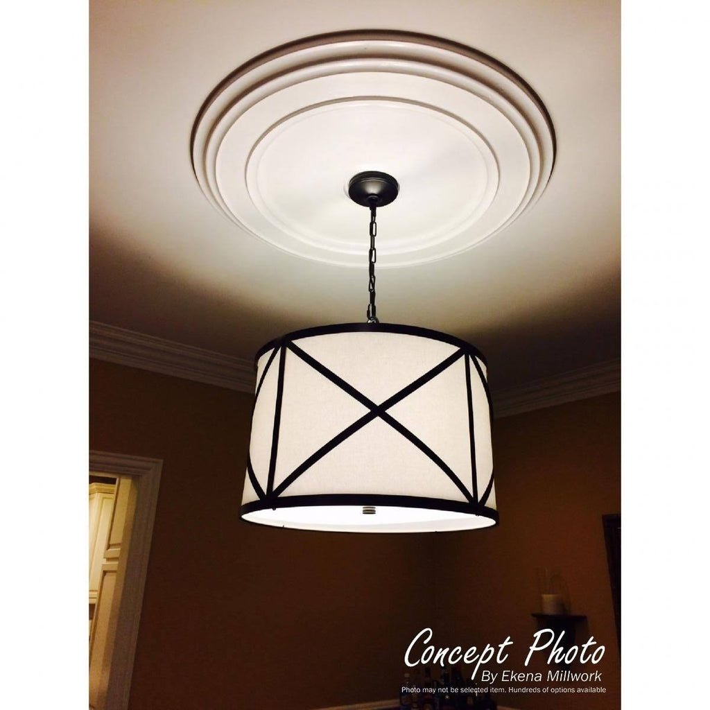 26 5/8x22OD x 4 1/2x22ID x 1 3/8x22P Hand-Painted Frost Ceiling Medallion L71812