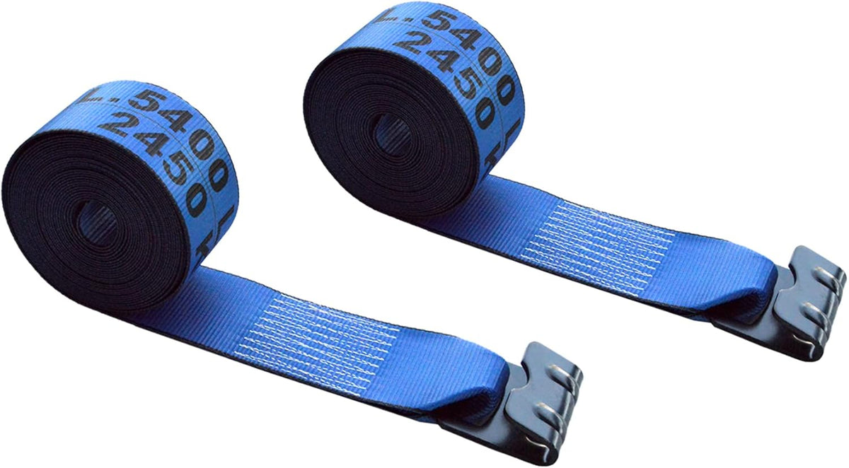 10 Red Heavy Duty Tie Down Straps with Flat Hooks W42464
