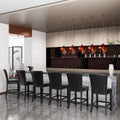 Black Faux Leather Bar Stools Set of 2 U22778