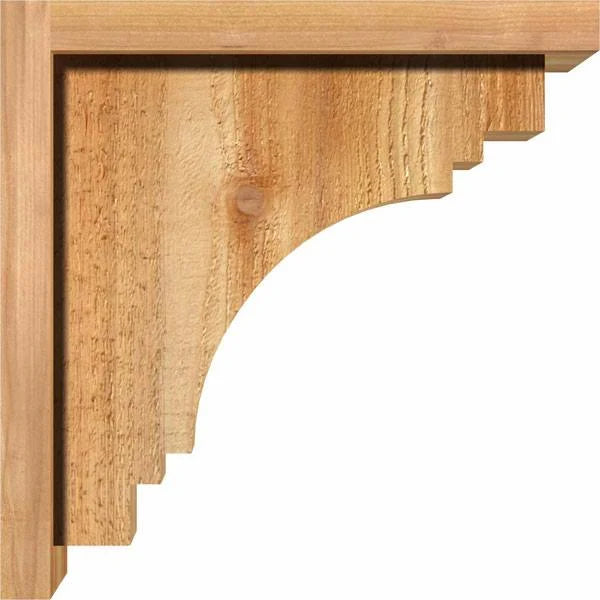 Pescadero Rough Sawn Corbel with Backplate, Western Red Cedar, 12 inchd x 12 inchh O847
