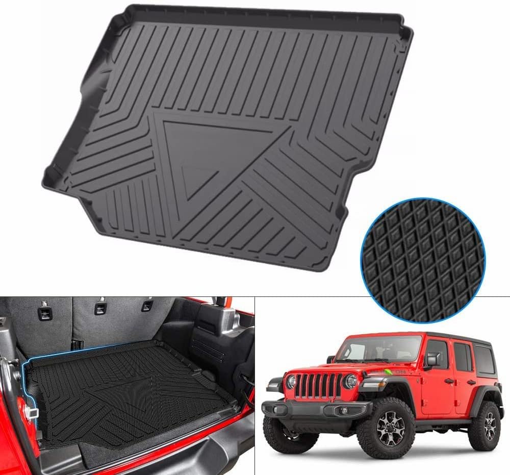 All Weather Trunk Floor Mat for Jeep Wrangler JL Unlimited 4-Door D769