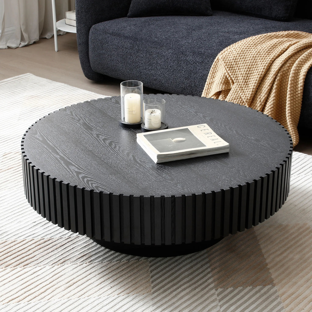 Black MDF Round Coffee Table M43614