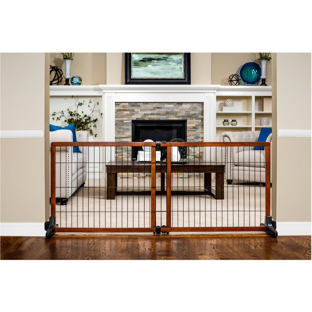 Freestanding Pet Gate, Brown/Black H2659