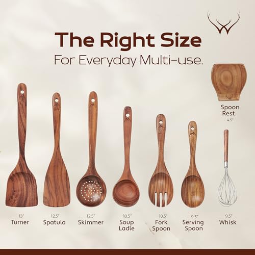 Wooden Spoons and Spatulas 6-Piece Non-Stick Cookware E81821