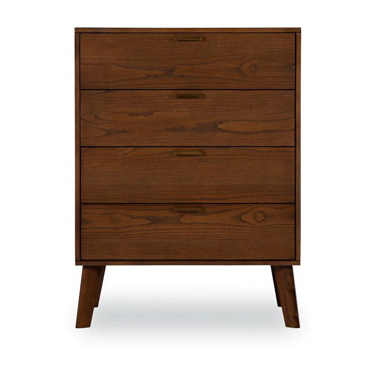 Walnut Four Drawer Wood Chest J206