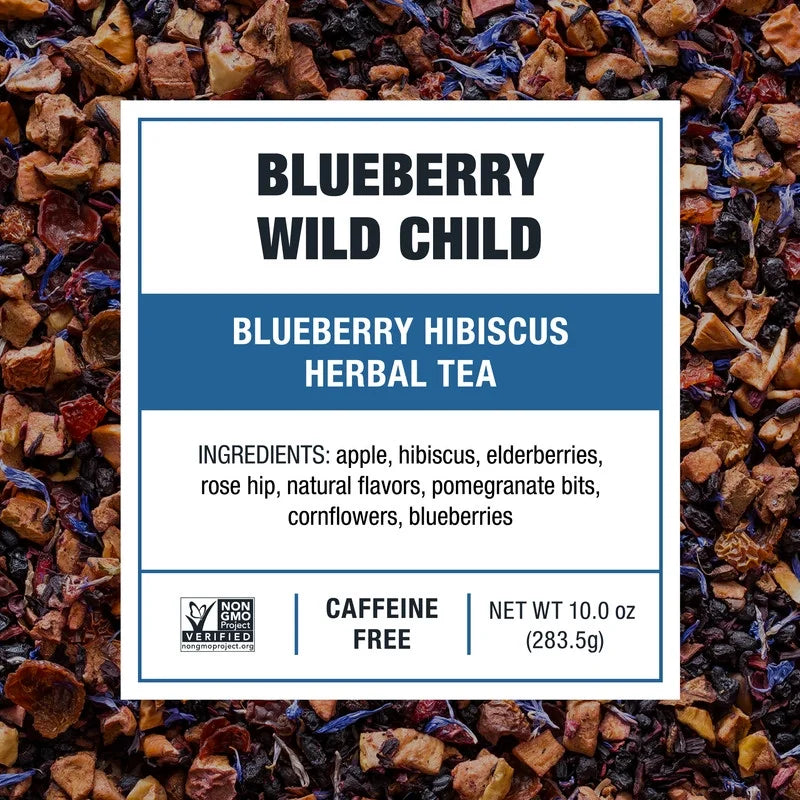 Blueberry Hibiscus Herbal Loose Leaf Iced Tea, 10 Cold Brew Packets O62429