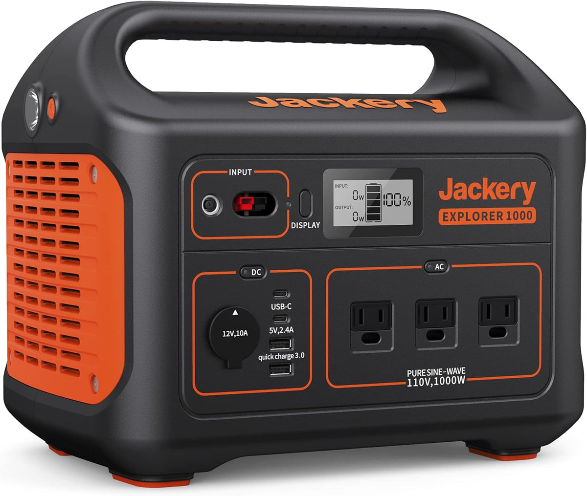 Portable Power Station 1002Wh Solar Generator with 3 AC Outlets Y47864