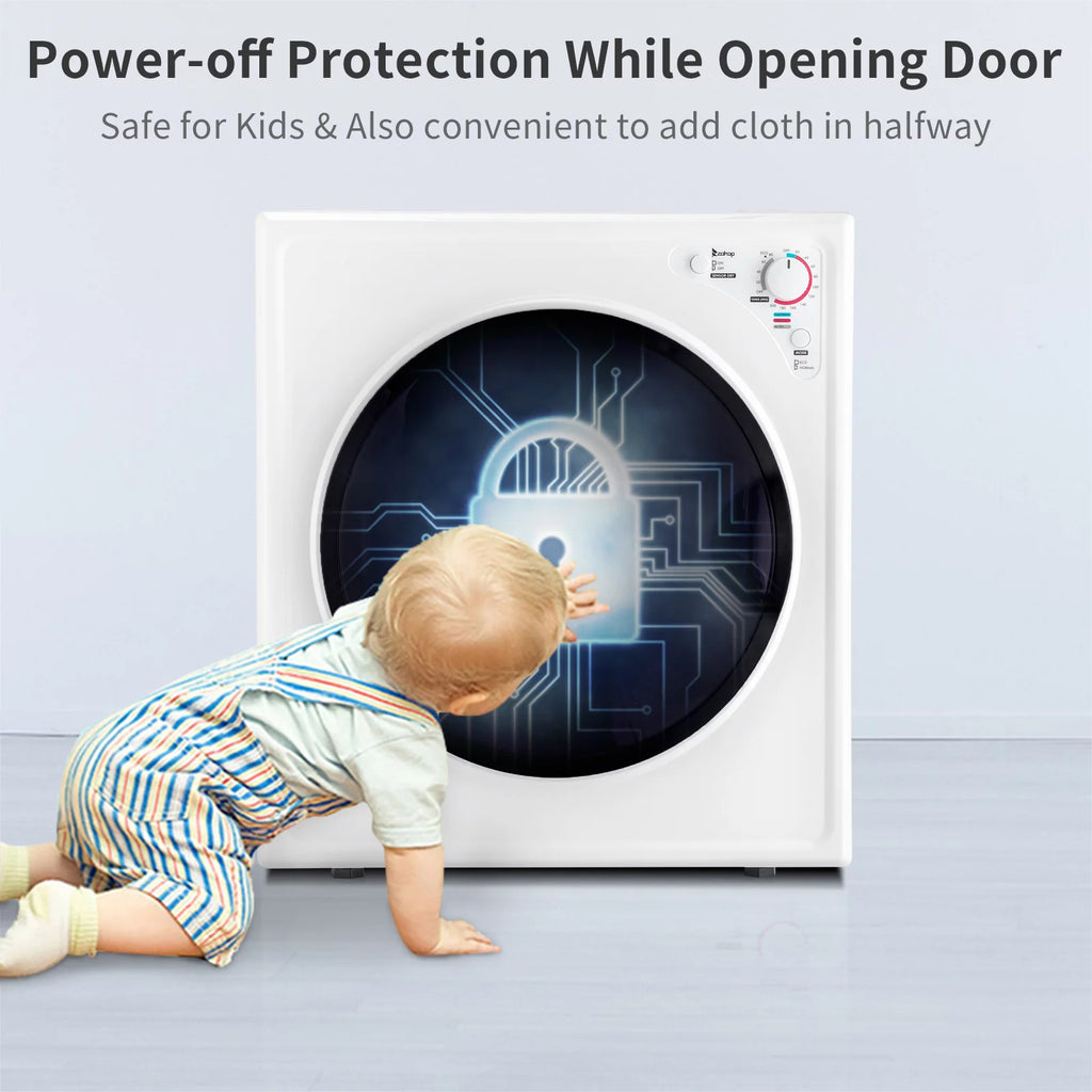 White 2.6 cu ft Compact Electric Dryer Q7305