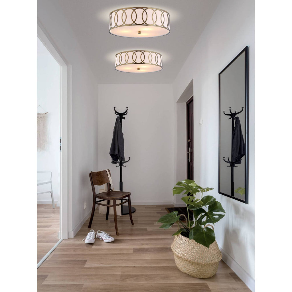 15.5x22 Metal Flush Mount Brass A1289