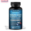 Magnesium Glycinate 500mg with Zinc, Vitamin D3, Vitamin B6, 60 Vegan Capsules B82614