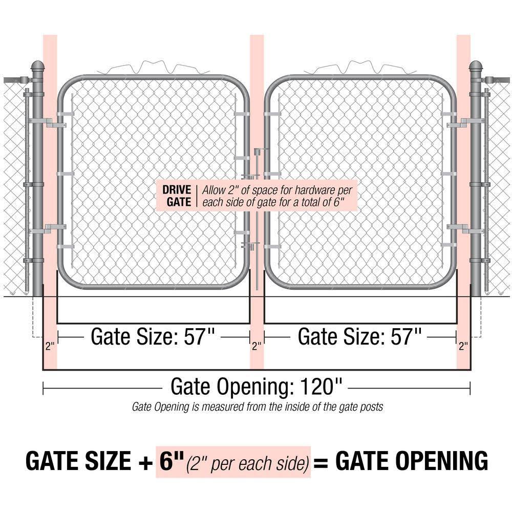 10&x72 inch Dbl Drive Gate V325