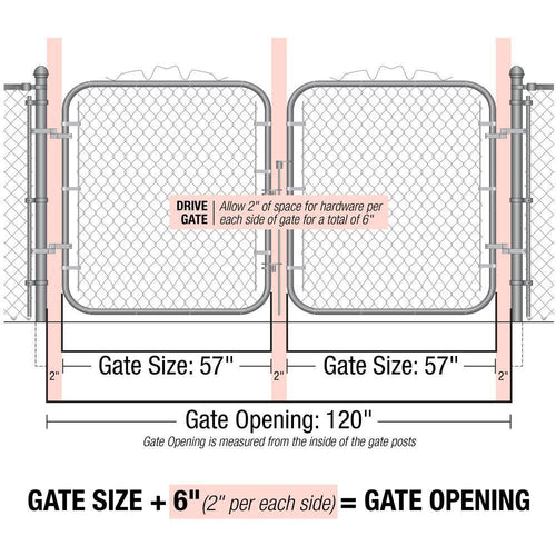 10&x72 inch Dbl Drive Gate V325