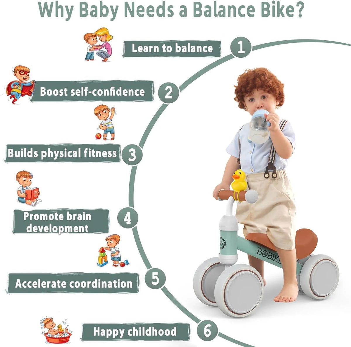 Baby Balance Bike Pink F413