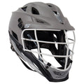Matte Gray Lacrosse Helmet with Pearl White Cage F821557
