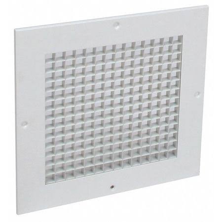 Eggcrate Return Grille, Surface Mount, 8 x 8, White, PK5 L545292