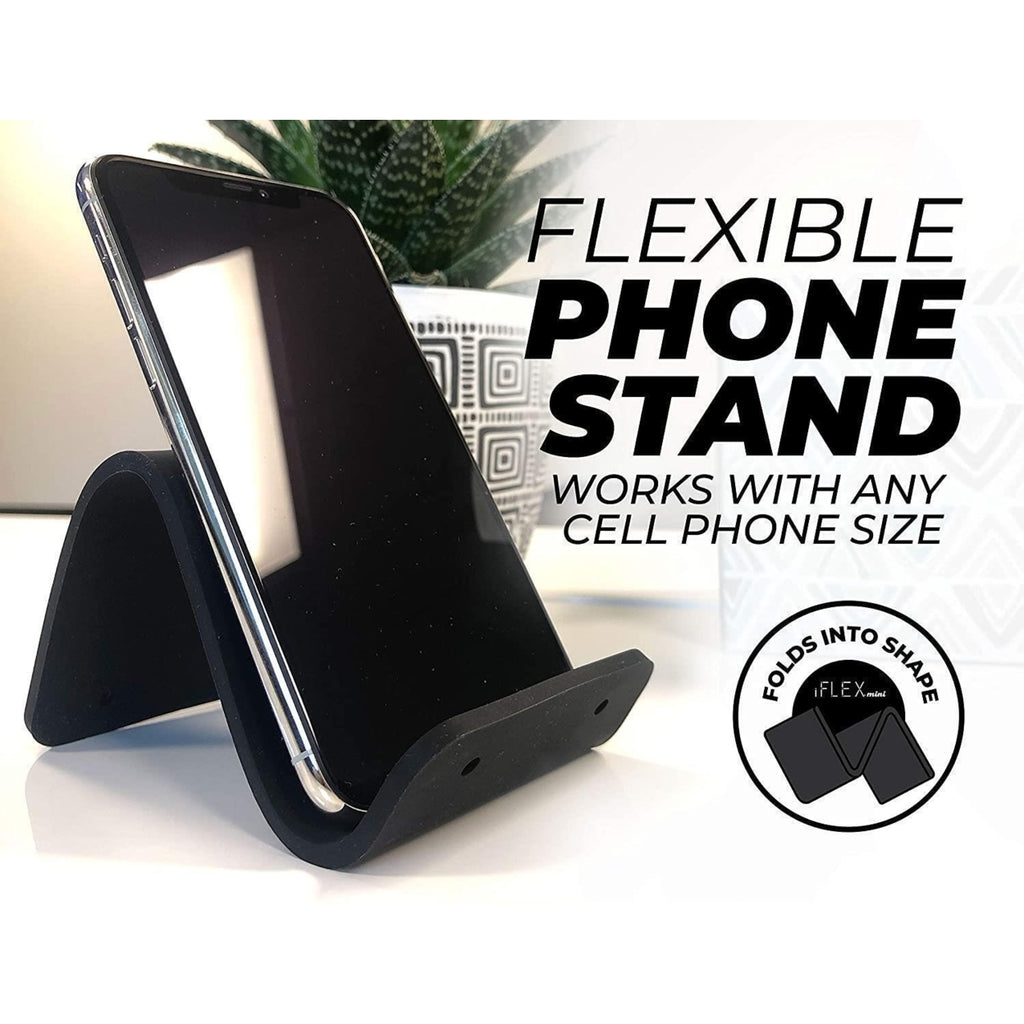 Mini Flexible Cell Phone Holder 12pk Black Silicone Mount P5851