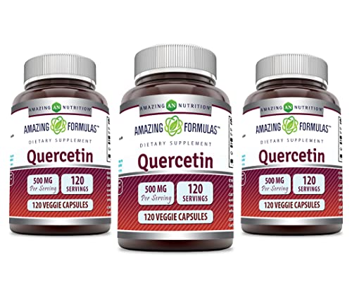 Quercetin 500mg Veggie Capsules 120 Count 3 Pack C4011