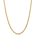14kt Yellow Gold 4.5mm Diamond Cut Rope Chain with Lobster Clasp, 22 inch F4435