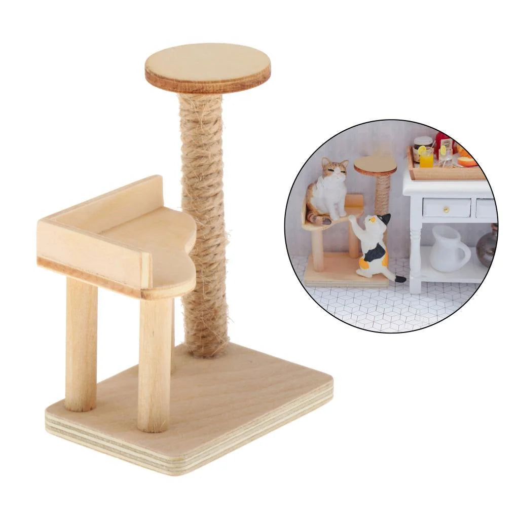 Miniature Cat Climbing Dollhouse Furniture G2284