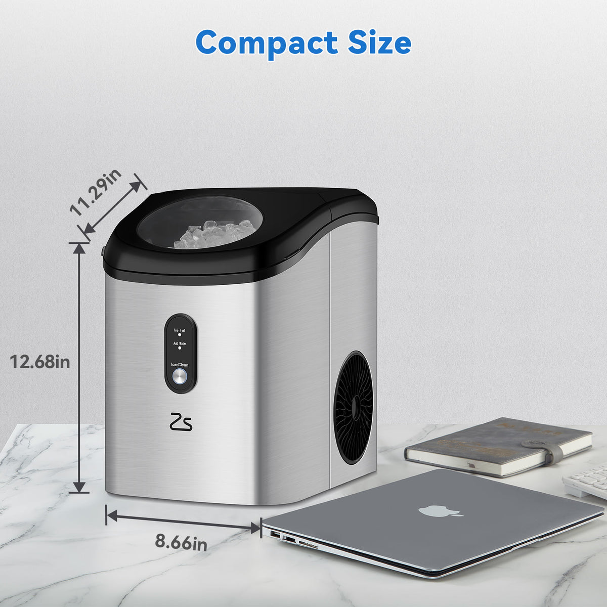 Portable Countertop Ice Maker with Ice Scoop and Basket B227111