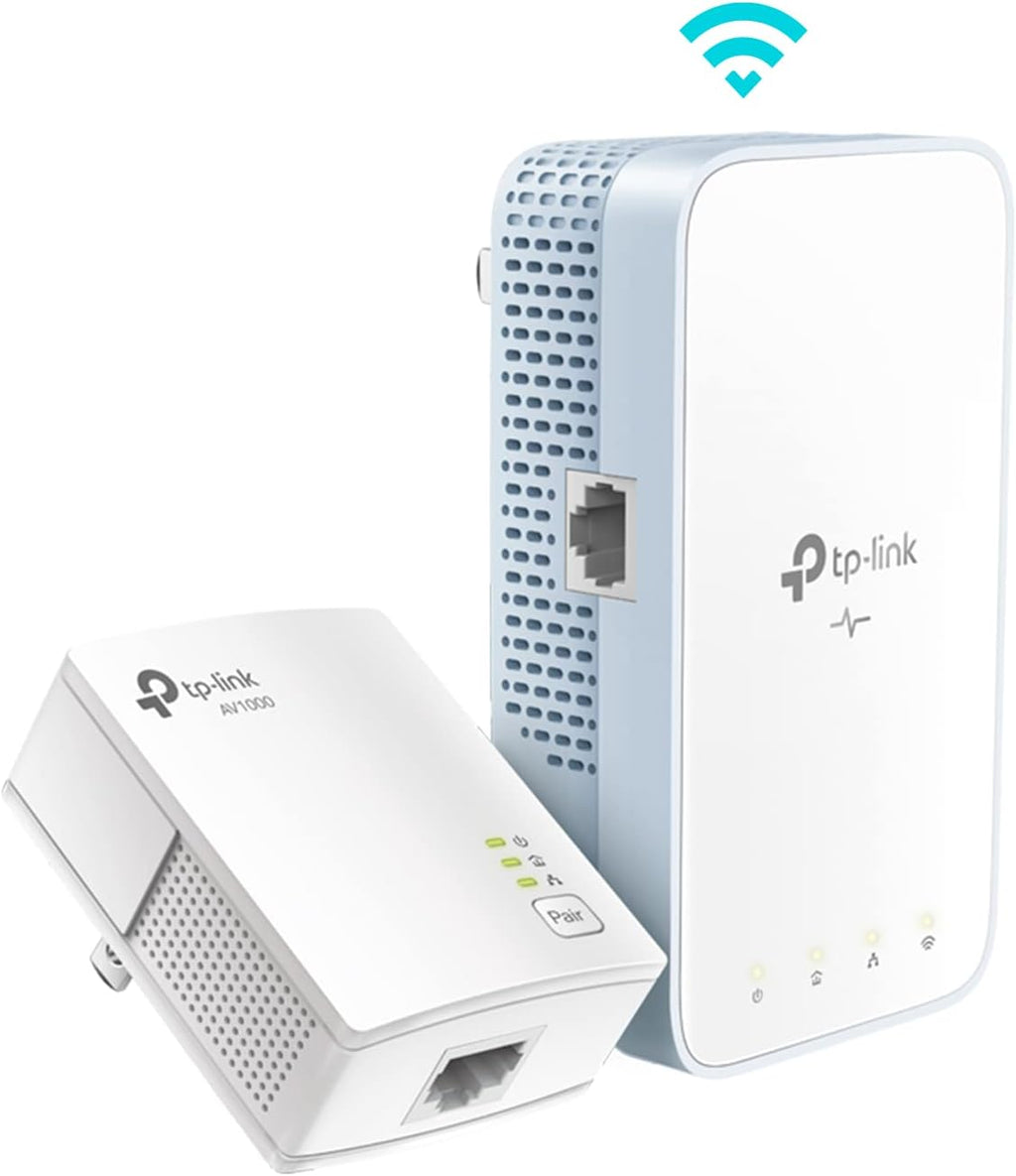 AV1000 Powerline Ethernet Adapter with Dual Band WiFi, Gigabit Port, Pack of 2 B8753