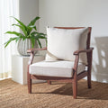 Natural Beige Eucalyptus Wood Accent Chair P9042