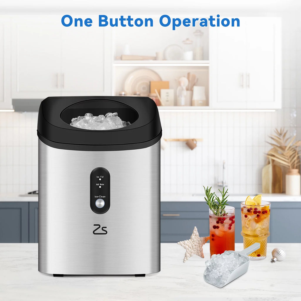 Portable Countertop Ice Maker with Ice Scoop and Basket B227111