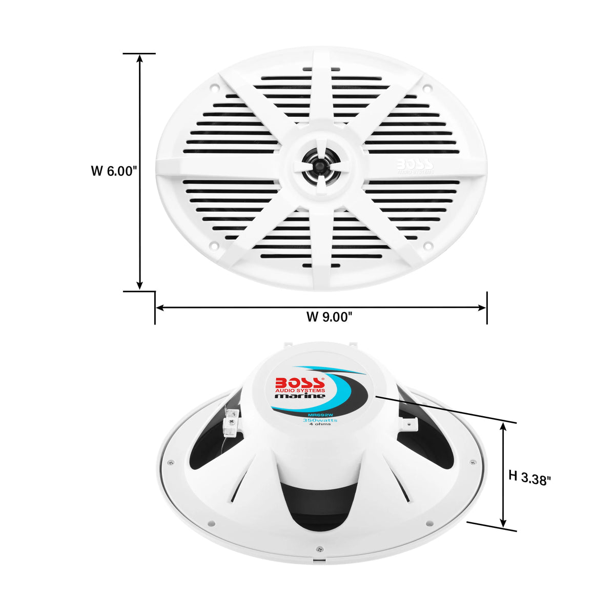 6 x 9 Inch Marine Stereo Speakers E48445
