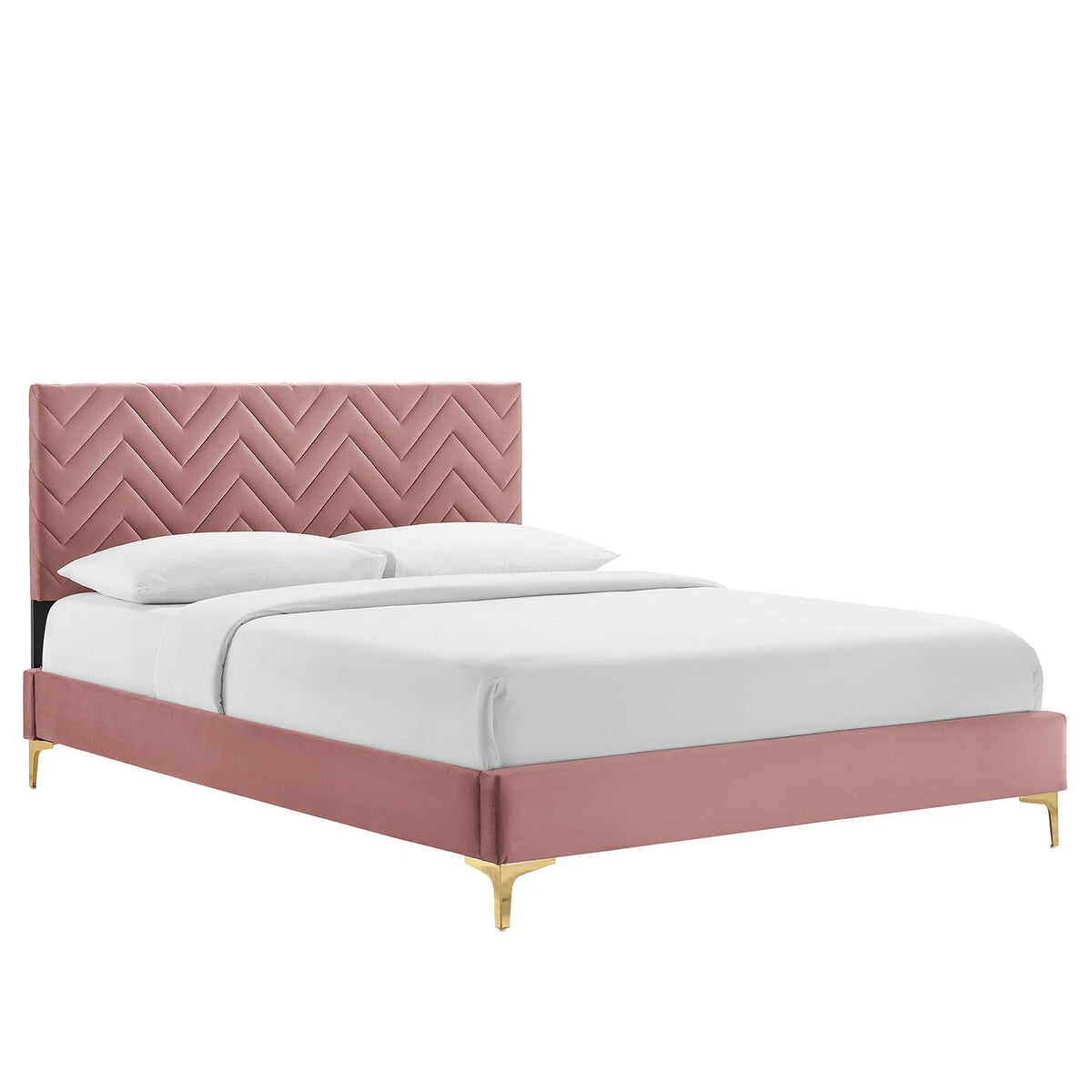 Twin Performance Velvet Platform Bed B810