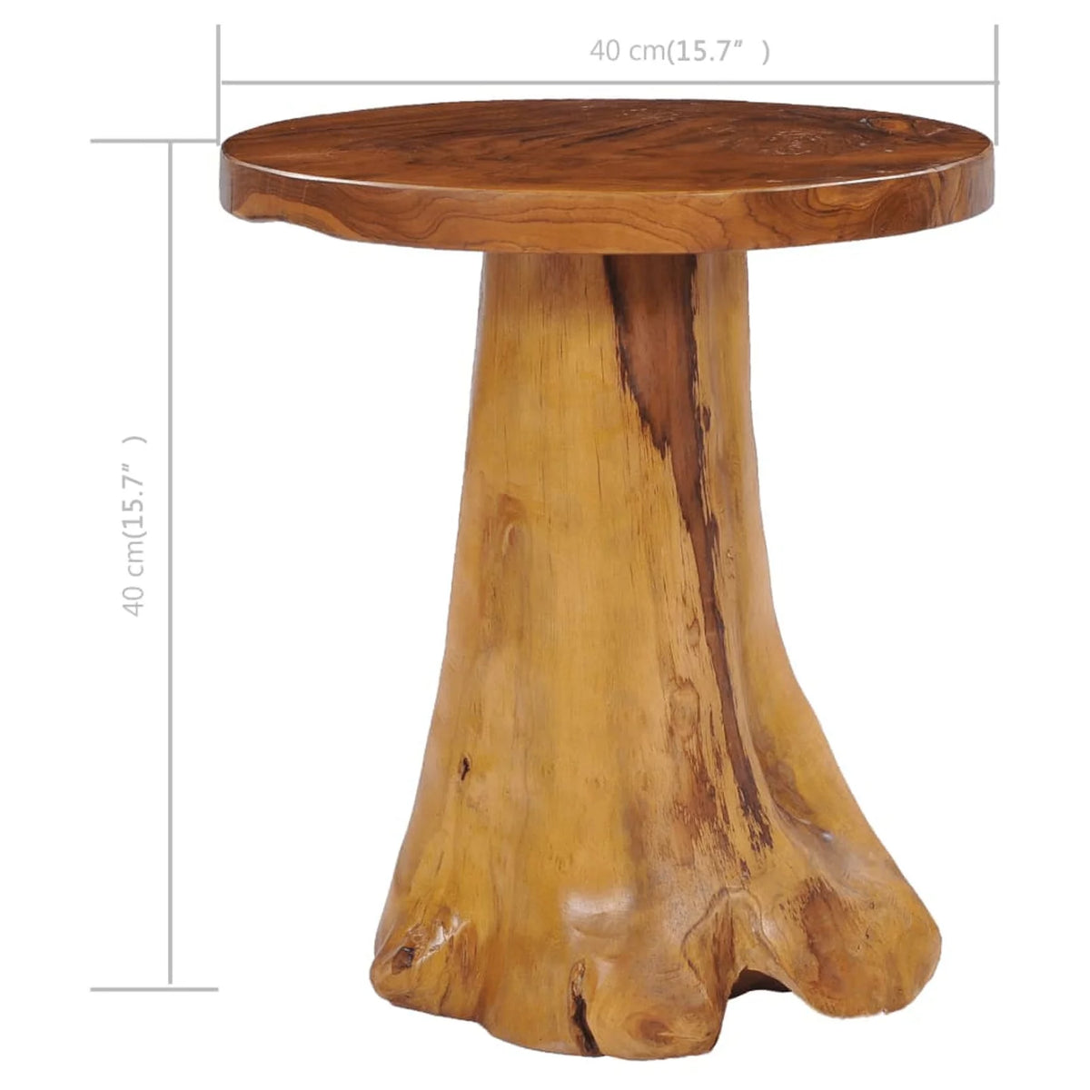 15.7"x15.7" Solid Teak Wood Coffee Table Y6861
