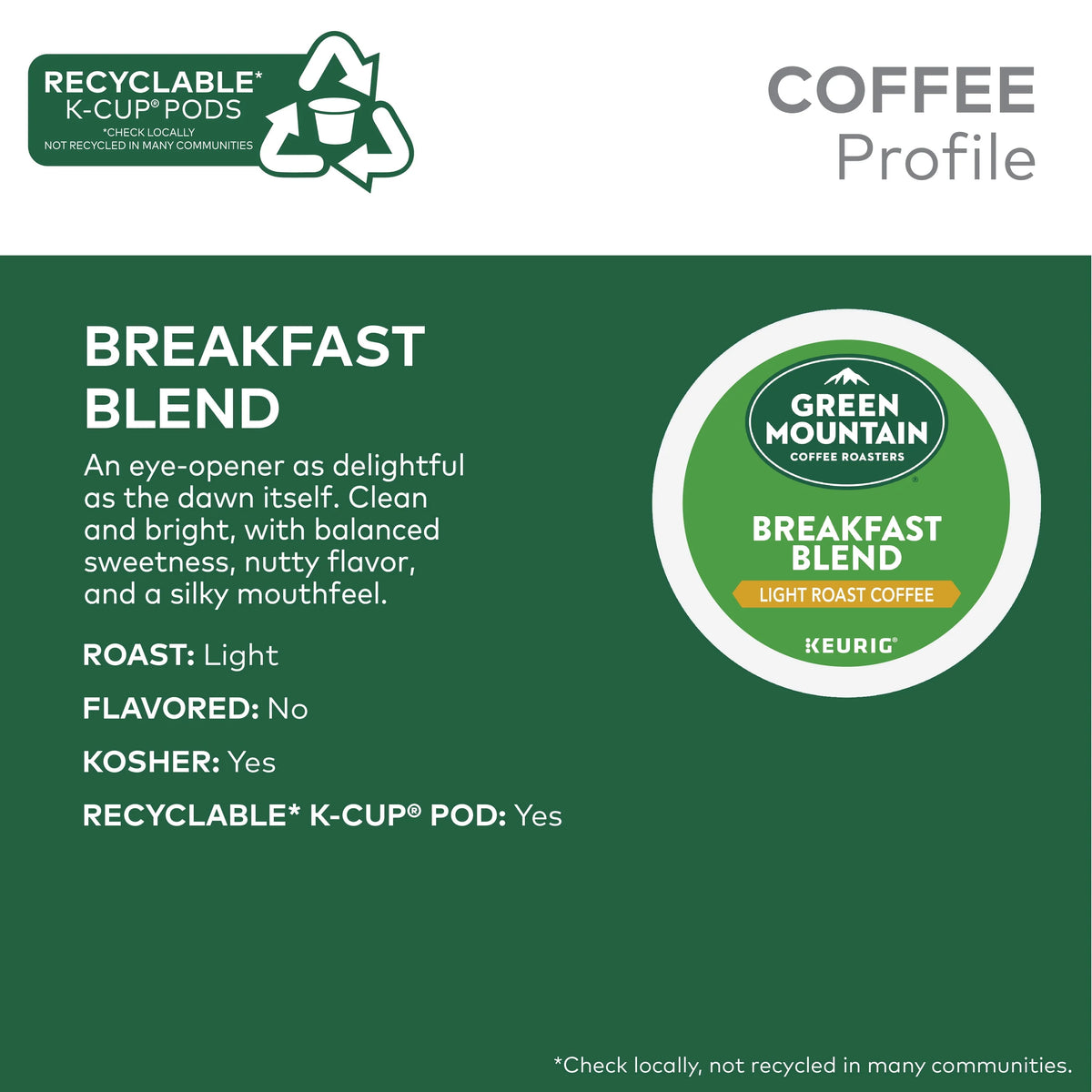 Light Roast K-Cup Coffee Pods, 48 Count E629