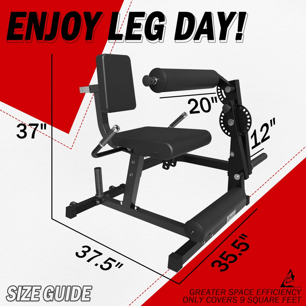 Adjustable Plate Loaded Leg Extension and Curl Machine T3277