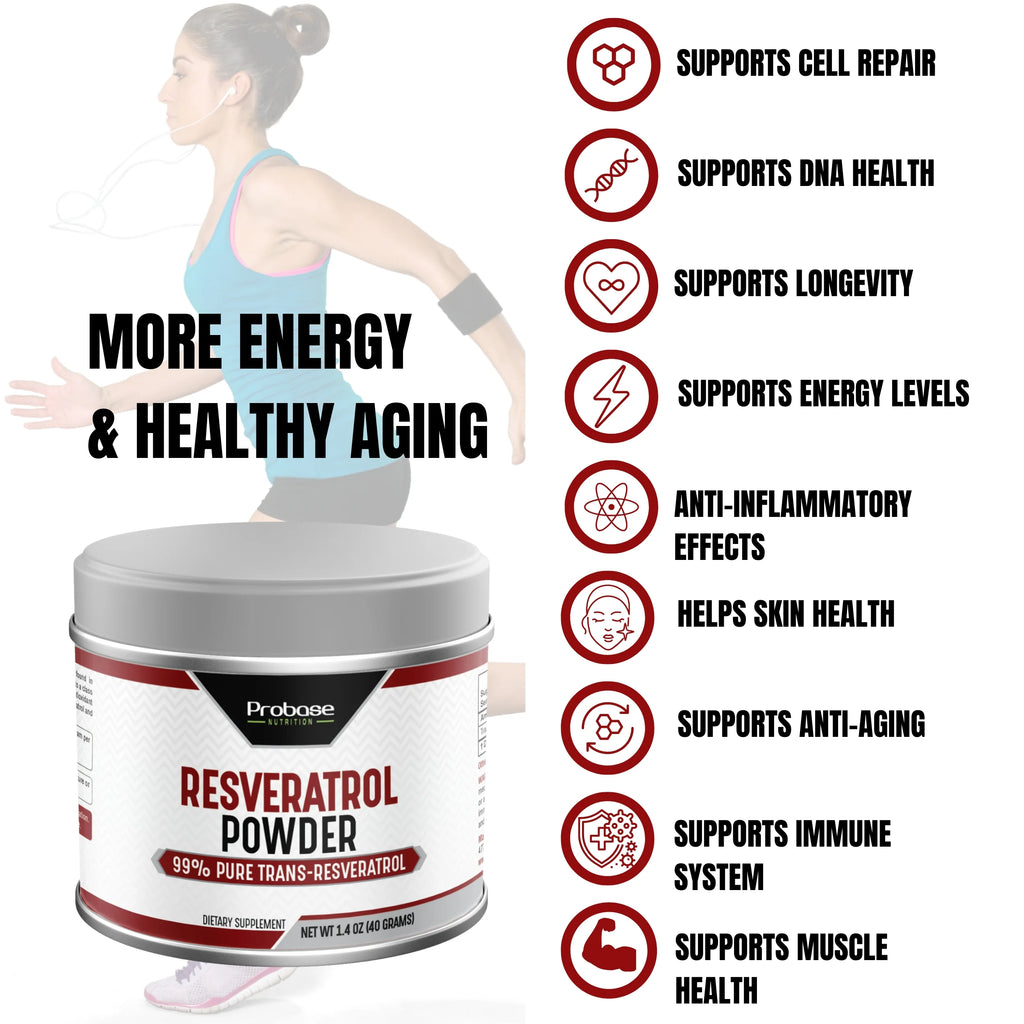 Micronized Trans-Resveratrol Powder 1000mg 40g J88481
