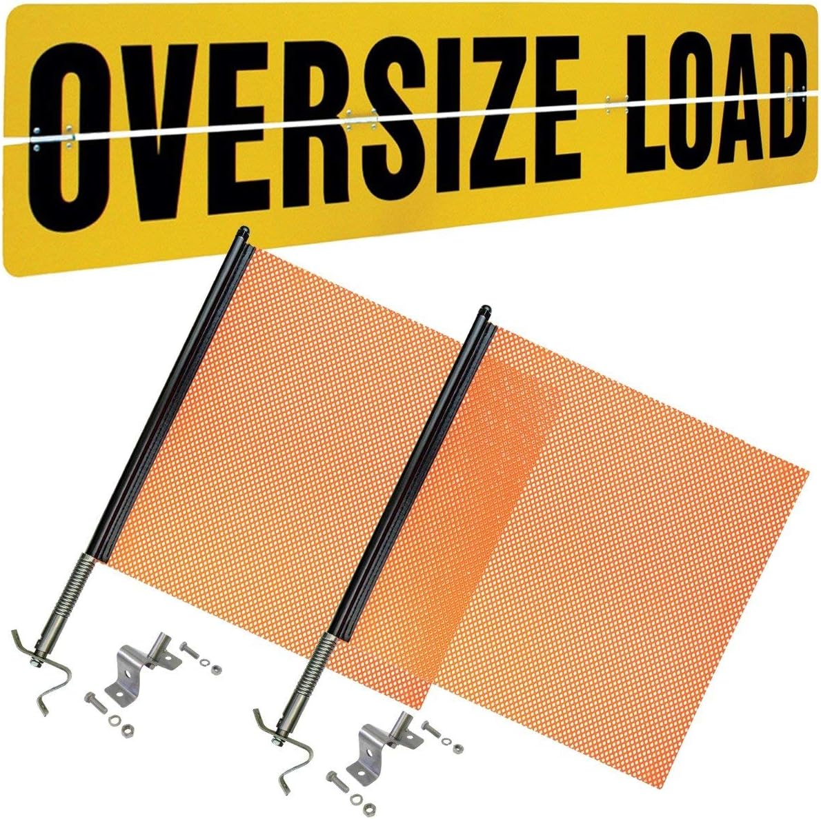 Oversize Load Sign Kit with Aluminum Sign and 2 Spring Warning Flags J140662
