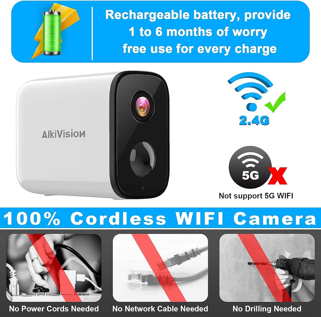 Wireless 1080P WiFi Outdoor Security Camera with Night Vision and Motion Detection K8535